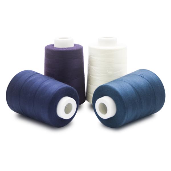 Hilo de coser de tela de poliéster 100% hilado para bolsas / prendas textiles